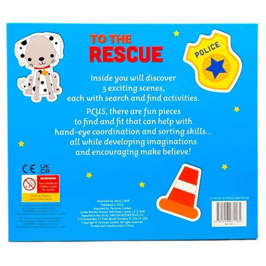 TO THE RESCUE WITH BOOK AND PUZZLE PIECE