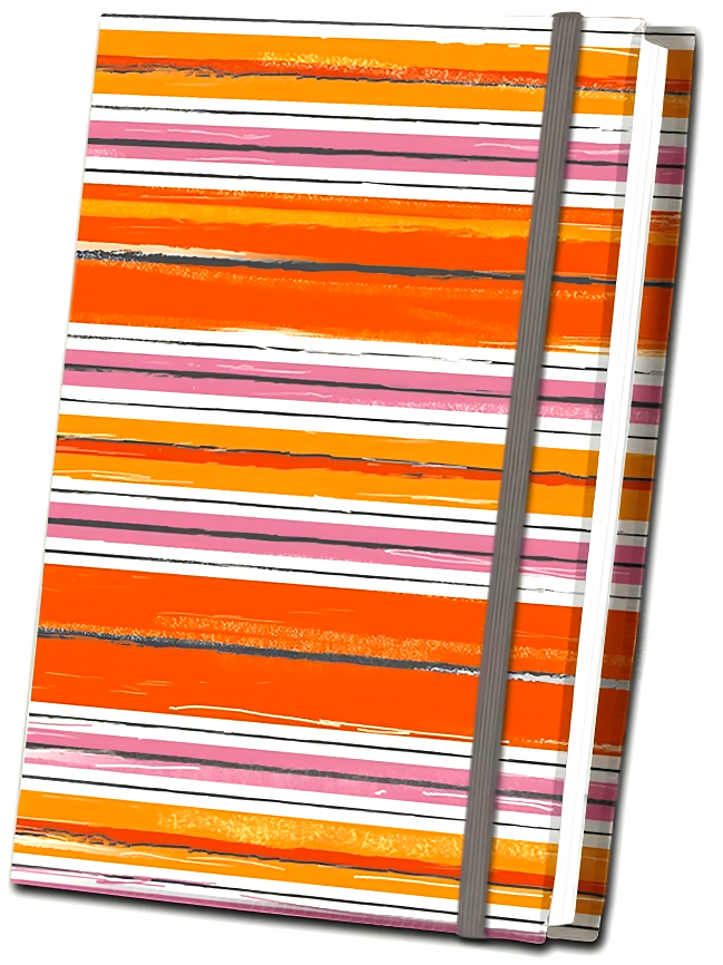 ORANGE STRIPED FABRIC JOURNAL