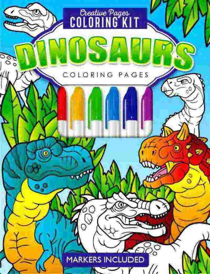 CREATIVE PAGES COLORING KIT: DINOSAURS
