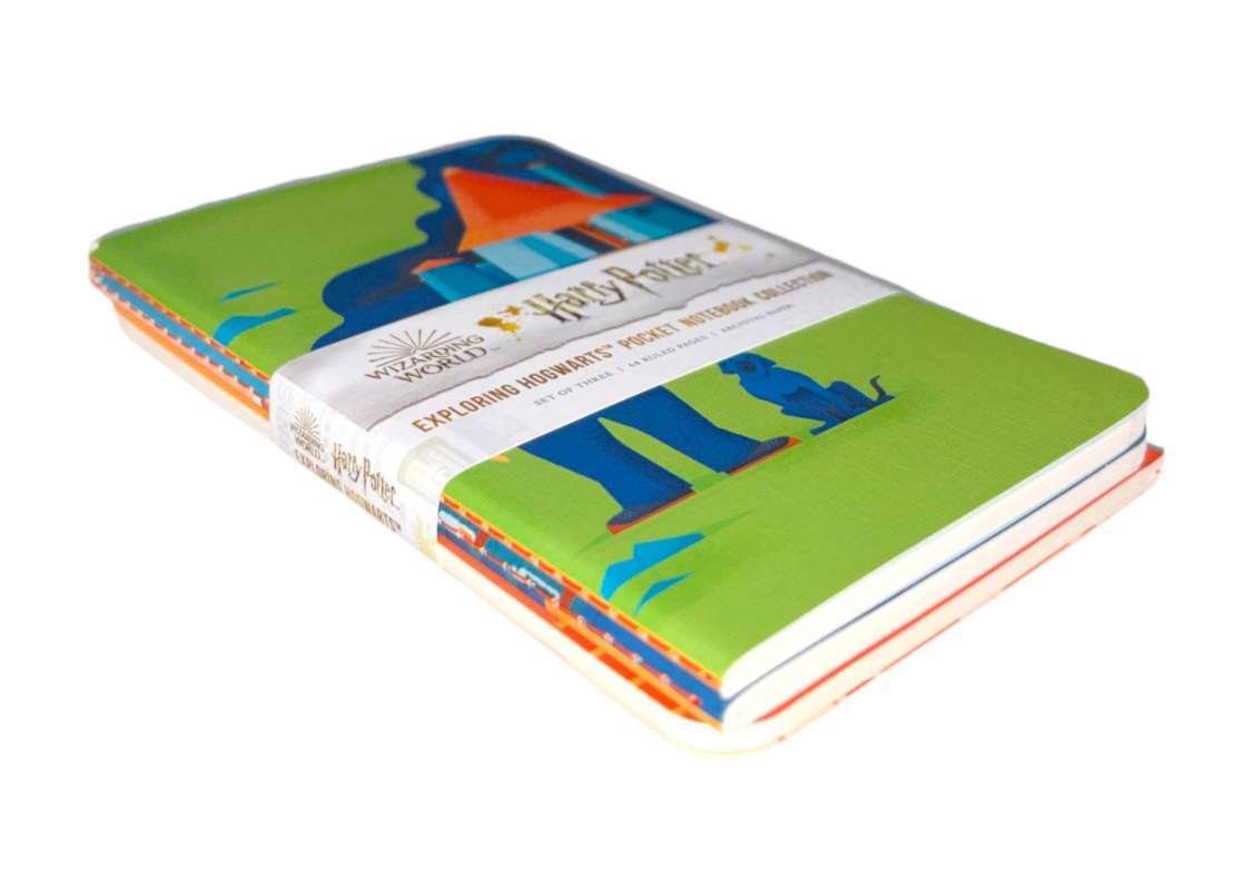 HARRY POTTER: EXPLORING HOGWARTS SEWN POCKET NOTEBOOK COLLECTION (SET OF 3)