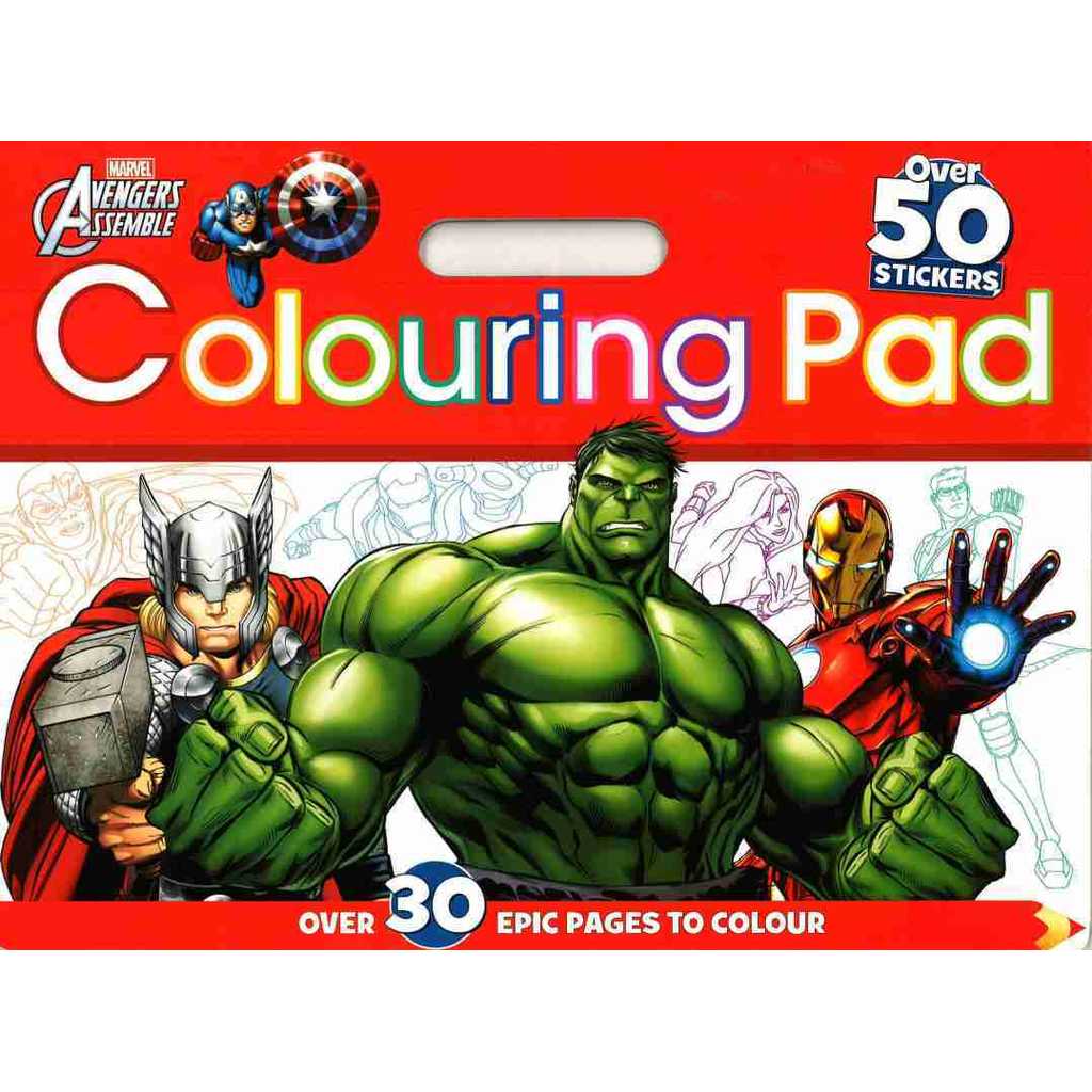 MARVEL AVENGERS ASSEMBLE COLOURING PAD