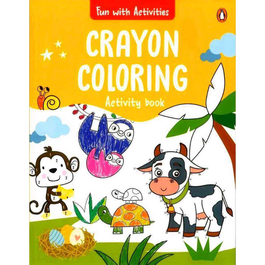 FUN WITH ACTIVITIES: CRAYON COLOURING ACTIVITY BOOK