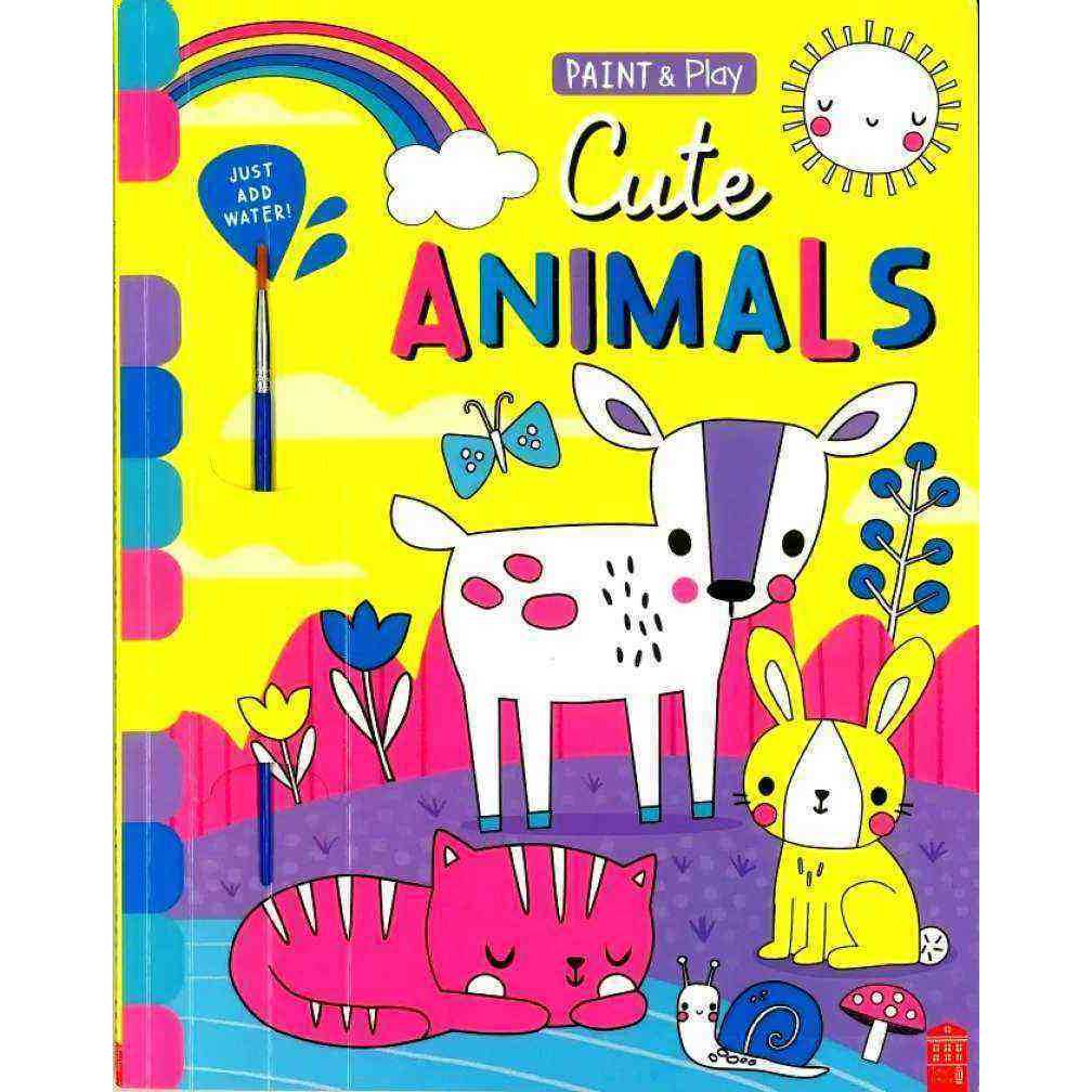 PAINT & PLAY: CUTE ANIMALS (INC BRUSH)